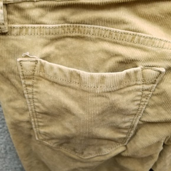 Loft Women's 6P Ann Taylor Corduroy Curvy Tan Bootcut Jeans 31.75" 29.5" 8" - Picture 6 of 11